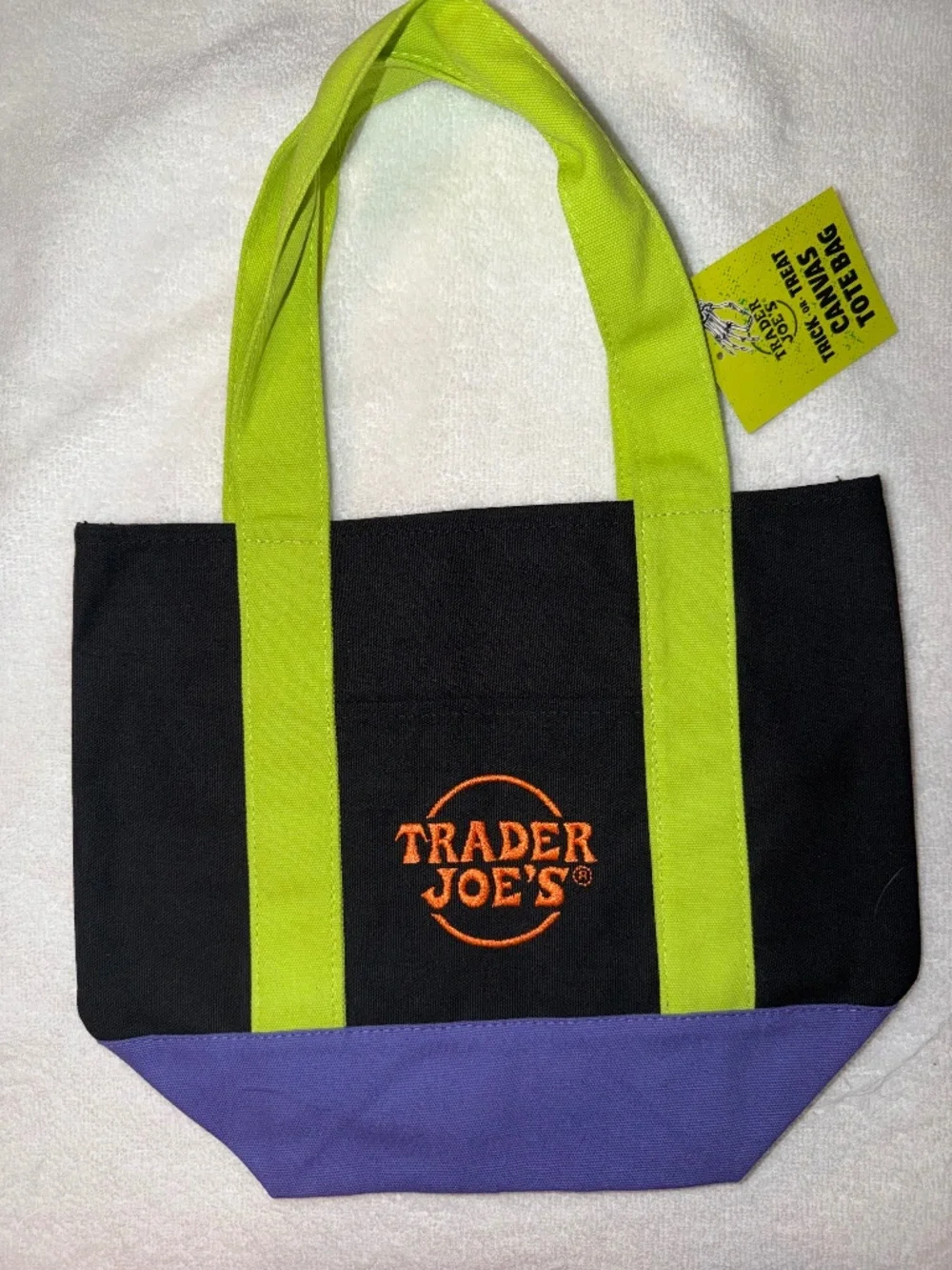 Trader Joe’s Mini Canvas Tote Bag Multi Color